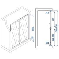 Товар: Душевая дверь INRAIN VIN-016 / 170х195 / Хром / Прозрачное / 6 мм - фото 1 Душевая дверь INRAIN VIN-016 / 170х195 / Хром / Прозрачное / 6 мм — фото 1, Диспенсеры бумажных полотенец