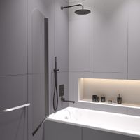 Товар: Шторка на ванну 70*140 RGW SC-109-B (140) Чёрный/Прозрачное/6 мм - фото 3 Шторка на ванну 70*140 RGW SC-109-B (140) Чёрный/Прозрачное/6 мм — фото 3, Шторки для ванной распашные