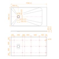 Душевой поддон 90*170*2,6 RGW TSS-179W Белый/Прямоуг Ø 90 мм  — фото 6, Диспенсеры бумажных полотенец