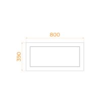 Экран для поддона RGW NB/CL-s 80 "b" h39 (боковой) (для поддонов с сиденьем) — фото 2, Экраны для поддонов