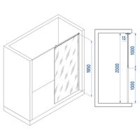 Душевая перегородка INRAIN MONT-034 / 100х195 / Хром / Прозрачное / 8 мм — фото 2, Диспенсеры бумажных полотенец