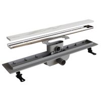 Душевой лоток Drain Leo-11-40 прямой 400 хром Ø 40 мм на ножках, с переходником 40/50 — фото 9, Душевые лотки