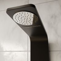 Товар: Душевая стойка RGW SP-06 B Черный 148*26 Головной душ+водопад/Смеситель (ручной душ 3 г/м форсунки) - фото 3 Душевая стойка RGW SP-06 B Черный 148*26 Головной душ+водопад/Смеситель (ручной душ 3 г/м форсунки) — фото 3, Душевые панели