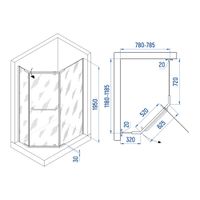 Товар: Душевой уголок INRAIN VIN-091 / 80х120х195 / Трапеция ассиметрия / Чёрный / Прозрачное / 6 мм - фото 2 Душевой уголок INRAIN VIN-091 / 80х120х195 / Трапеция ассиметрия / Чёрный / Прозрачное / 6 мм — фото 2, Душевые уголки трапеция