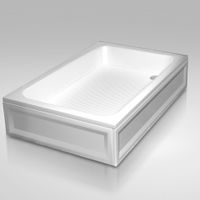 Душевой поддон  90*120*15 h27 RGW B/CL-S /Прямоуг Ø 60 мм  (FW5-5) — фото 2, Акриловые душевые поддоны