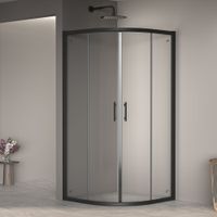 Душевой уголок  90*90*190 RGW PA-51-B Полукруг/Чёрный/Прозрачное/6 мм (Easy) — фото 2, Полукруглые душевые уголки