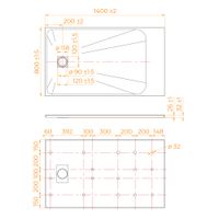 Душевой поддон 80*140*2,6 RGW TSS-148W Белый/Прямоуг Ø 90 мм  — фото 6, Диспенсеры бумажных полотенец