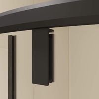 Душевой уголок  90*90*185 RGW CL-55-B Полукруг/Чёрный/Прозрачное/6 мм — фото 3, Полукруглые душевые уголки