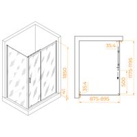 Душевой уголок  90*120*185 RGW PA-145 Прямоуг./Хром/Прозрачное/6 мм (Easy) — фото 2, Диспенсеры бумажных полотенец