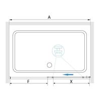 Душевая дверь 130*195 RGW SV-12 Хром/Прозрачное/6 мм (Easy) — фото 3, Раздвижные душевые двери