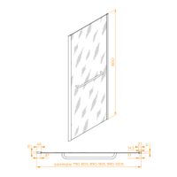 Боковая панель 100*185 RGW Z-060-1-B Чёрный/Прозрачное/6 мм (ручка) — фото 2, Боковые стенки