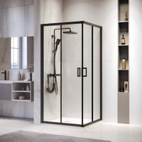 Душевой уголок 100*100*195 RGW PA-39-B Квадрат/Чёрный/Прозрачное/6 мм (Easy) — фото 1, Квадратные душевые уголки