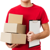 Человек с коробками