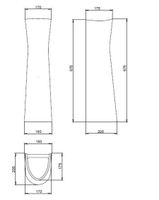 Пьедестал Воротынский, крап на белом SANTERI 136017S0100B0 — фото 2, Комплектующие