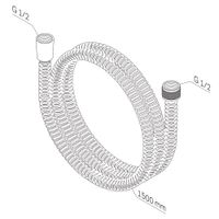 F0415C00 Душ.шланг ребристый 1500 мм, хром — фото 2, Душевые шланги