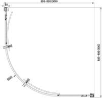 Товар: Душевой уголок Aquanet Delta NPE2142 90x90, R550, прозрачное стекло арт-00202312 - фото 9 Душевой уголок Aquanet Delta NPE2142 90x90, R550, прозрачное стекло арт-00202312 — фото 9, Душевые уголки четверть круга