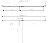 Товар: Душевая дверь Slim-N VDP-4SN110CL, хром, стекло прозрачное - фото 5 Душевая дверь Slim-N VDP-4SN110CL, хром, стекло прозрачное — фото 5, Душевые двери в нишу