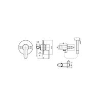 Смеситель Zambezi для биде с душевой лейкой с нажимным механизмом пласт., ZA042 — фото 2, Смесители для биде