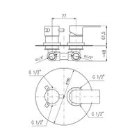 Смеситель Vltava для душа, арт-VT486KCMAT — фото 2, Смеситель для душа