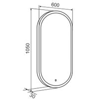 Товар: Зеркало с LED-подсветкой FLY (60*105) /AQUA DE MARCO Fly60/105 - фото 11 Зеркало с LED-подсветкой FLY (60*105) /AQUA DE MARCO Fly60/105 — фото 11, Зеркала в ванную комнату