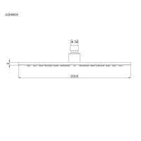 Верхний душ AQUAme с медным шлифованным покрытием арт-AQM8609BC — фото 2, Верхние души