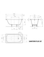 Ванна стальная KALDEWEI SANIFORM PLUS 367 белая 1600x750мм (113800010001) — фото 6, Стальные ванны