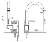 CREAVIT Cмеситель для кухни VEGA арт-VG1509 — фото 2, Смесители для кухни