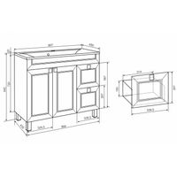 Тумба напольная OSTIN 100 /2дв+2ящ/ AQUA DE MARCO 2100WCOST/1 — фото 10, Тумбы под раковину