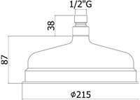 Верхний душ Paffoni Belinda ZSOF046CR — фото 2, Верхние души