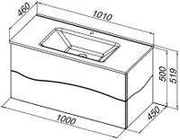 Тумба под раковину Allen Brau Glority 100 дуб антик арт-1.35002.NW — фото 6, Тумбы под раковину