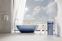 Товар: Раковина отдельностоящая прозрачная ABBER Kristall AT2701Saphir синяя - фото 6 Раковина отдельностоящая прозрачная ABBER Kristall AT2701Saphir синяя — фото 6, Раковины напольные