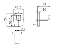 Крючок CeramaLux арт-12601 — фото 2, Крючки для полотенец