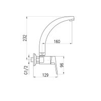 COLORADO - смеситель кухонный настенный арт-CO202.5/3 — фото 2, Смесители для кухни