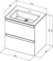 Тумба под раковину Allen Brau Eclipse 60 белый матовый арт-1.E1001.WM 2.0 — фото 8, Тумбы под раковину