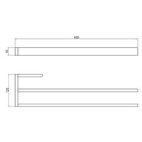 Полотенцедержатель двойной Timo Petruma хром арт-15252/00 — фото 2, Полотенцедержатели