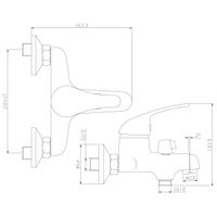 Товар: Y40 Смеситель для ванны, монолитный излив 163мм(к/40), р/ОД, хром, ROS, Y40-30 - фото 2 Y40 Смеситель для ванны, монолитный излив 163мм(к/40), р/ОД, хром, ROS, Y40-30 — фото 2, Смеситель для ванны