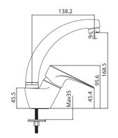 CREAVIT Cмеситель для кухни VEGA арт-VG1508 — фото 2, Смесители для кухни