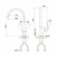 Товар: Смеситель для кухни D&K Berlin , зеленый арт-DA1432412 - фото 2 Смеситель для кухни D&K Berlin , зеленый арт-DA1432412 — фото 2, Смесители для кухни