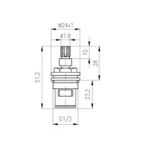 MD0093 кран букса 1/2" керамическая, Fluhs — фото 2, Краны