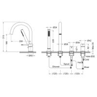 Смеситель для ванны с душем, врезной Timo Saona 2320/00Y хром — фото 3, Смеситель для ванны