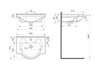 Раковина SANTEK Байкал 60 мебельная белый (WH109652) — фото 8, Раковины подвесные