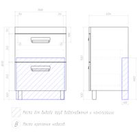 Тумба под раковину VIGO Plaza 60 напольная белый (024) — фото 9, Тумбы под раковину