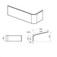 Товар: W72A-160U100W-P2 фронтальная панель для ванны spirit, универсальная - фото 3 W72A-160U100W-P2 фронтальная панель для ванны spirit, универсальная — фото 3, Ванны и комплектующие