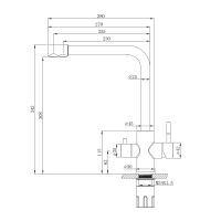 Смеситель для кухни под фильтр из нержавеющей стали EKO, EKO05-151 — фото 3, Смесители для кухни