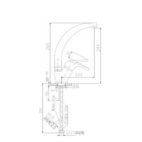 Смеситель Sazava кухонный с повороыным изливом 144 мм, арт-SA306.5/3 — фото 4, Смесители для кухни