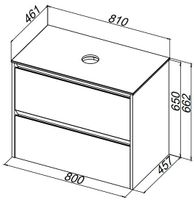 Тумба под раковину Allen Brau Activity 80 1.34012.BGM синий матовый/олива браш — фото 4, Тумбы под раковину
