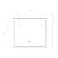 Зеркало с подсветкой VIGO Geometry Luxe 800 арт-210 — фото 10, Зеркала в ванную комнату