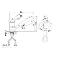 Смеситель для кухни D&K Rhein , хром арт-DA1262501 — фото 1, Смесители для кухни