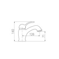 Смеситель Labe для раковины с донным клапаном Click-Clack метал. высота 140 мм, бронзовый, арт-L427.5SM — фото 2, Смесители для раковины
