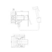 Смеситель Loira для биде с душевой лейкой с нажимным механизмом метал., LR547/1 — фото 2, Смесители для биде